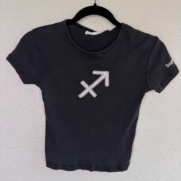 Free People Tops - Free People Sagittarius Top Womens XS Horoscope Crop Baby Tee Laundry Room NEW